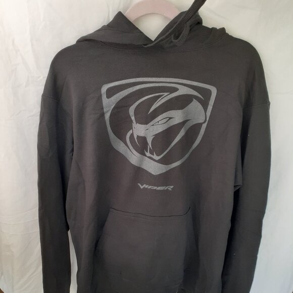 New Large Dodge Viper Logo Black Pullover Hoodie - Picture 1 of 6